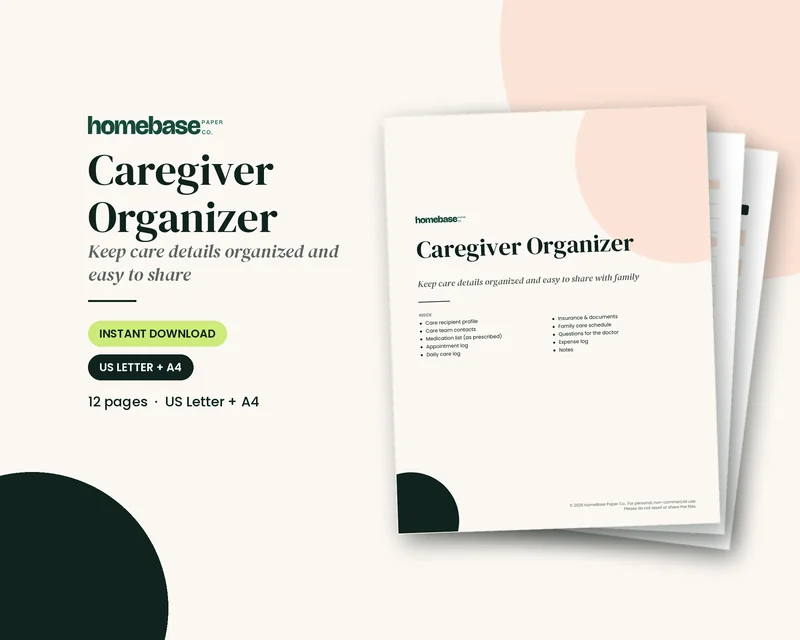 Caregiver Organizer preview