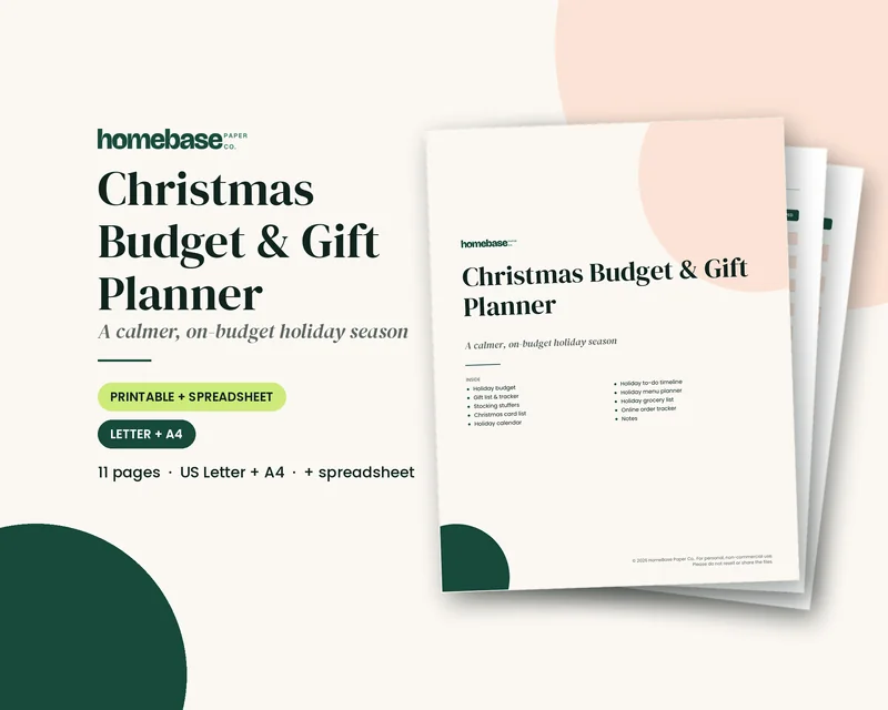 Christmas Budget & Gift Planner preview