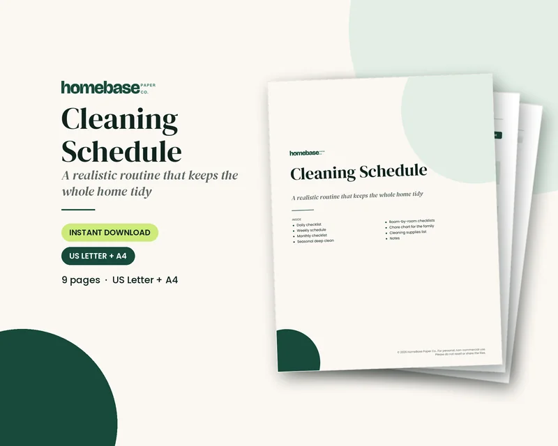 Cleaning Schedule preview