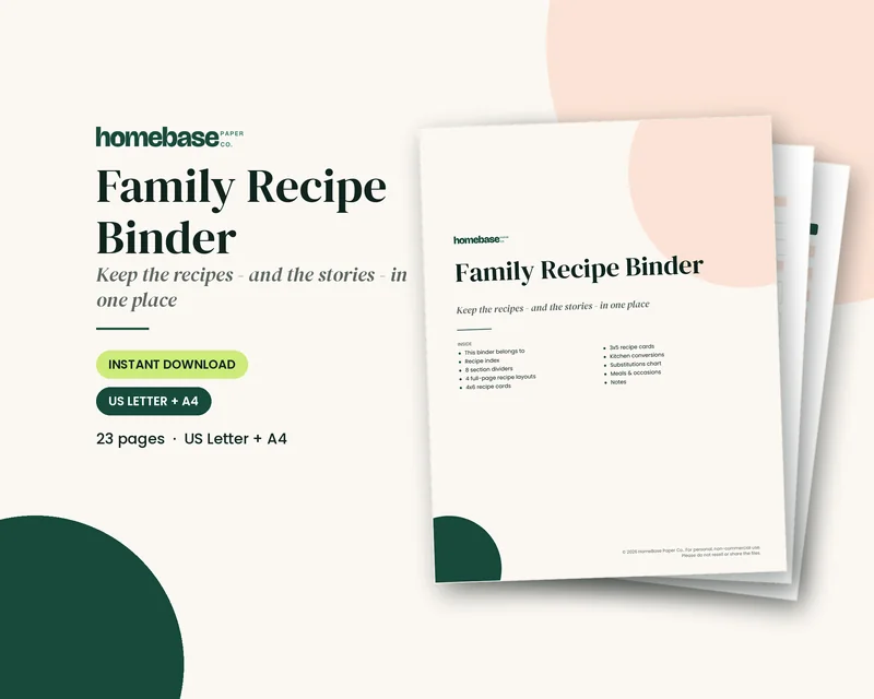 Family Recipe Binder preview