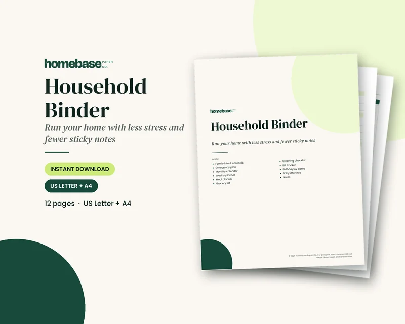 Household Binder preview