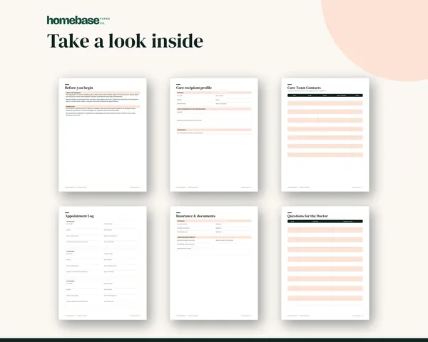 Caregiver Organizer – page preview