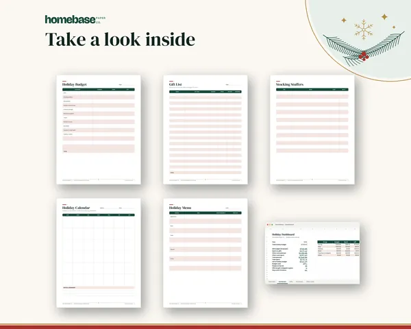 Christmas Budget & Gift Planner – page preview