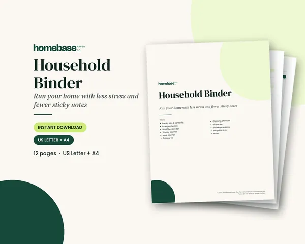 Household Binder – cover