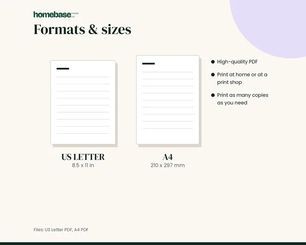 If Something Happens to Me Binder – formats and sizes