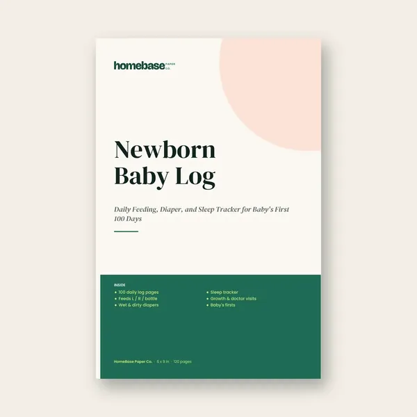 Newborn Baby Log paperback cover