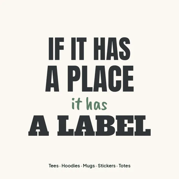 "If It Has a Place, It Has a Label" design for light products