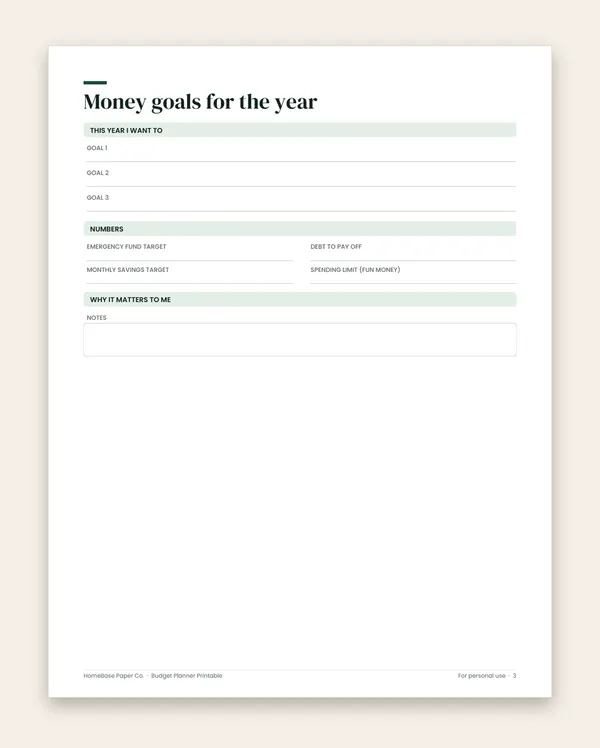 Budget Planner Printable: Page 3 of 12