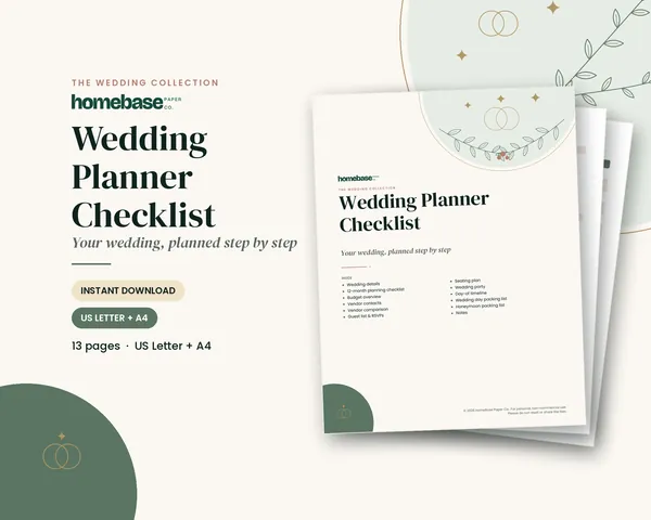 Wedding Planner Checklist – cover