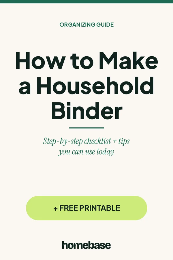 Pinterest graphic 1 for How to Make a Household Binder: What to Include (Section by Section)