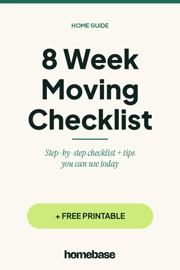 Pinterest graphic 1 for The Ultimate Moving Checklist: An 8-Week Timeline From Planning to Unpacking